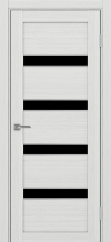 Полотно Турин 505 АПС SC ясень серебристый Размер 700х2000мм Покрытие Экошпон Стекло Черное