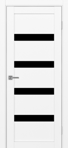 Полотно Турин 505 белый снежный Цвет Белый снежный Размер 800х2000мм Покрытие Экошпон Стекло Черное