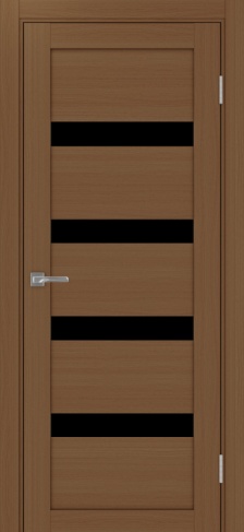 Полотно Турин 505 орех Цвет Орех Размер 600х2000мм Покрытие Экошпон Стекло Черное