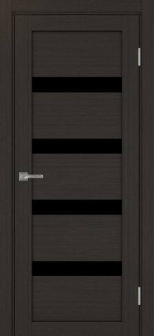 Полотно Турин 505 венге Цвет Венге Размер 800х2000мм Покрытие Экошпон Стекло Черное