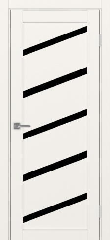 Полотно Турин 506 У бежевый Размер 700х2000мм Покрытие Экошпон Стекло Черное