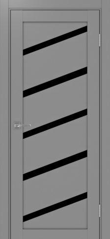 Полотно Турин 506 У серый Размер 700х2000мм Покрытие Экошпон Стекло Черное