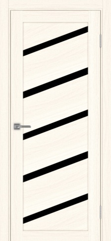 Полотно Турин 506 У ясень светлый Размер 700х2000мм Покрытие Экошпон Стекло Черное