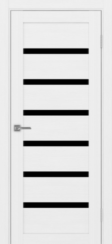 Полотно Турин 507 белый лёд Цвет Белый лёд Размер 800х2000мм Покрытие Экошпон Стекло Черное