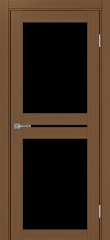 Полотно Турин 520.222 орех Размер 800х2000мм Покрытие Экошпон Стекло Черное