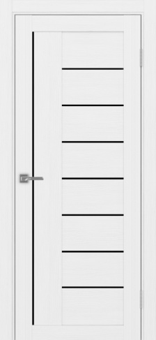 Полотно Турин  524 белый лёд Размер 600х2000мм Покрытие Экошпон Стекло Черное