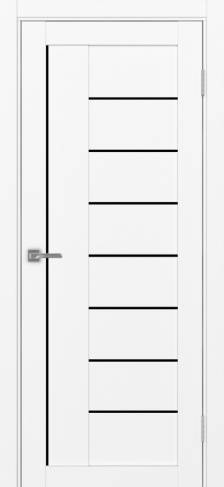 Полотно Турин  524 белый снежный Размер 600х2000мм Покрытие Экошпон Стекло Черное