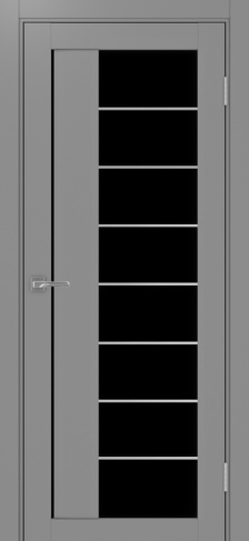 Полотно Турин  524АСС SC серый Размер 700х2000мм Покрытие Экошпон Стекло Черное