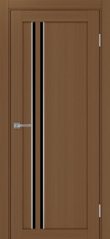 Полотно Турин  525АПС SC орех Размер 700х2000мм Покрытие Экошпон Стекло Черное