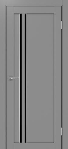 Полотно Турин  525АПС SC серый Размер 800х2000мм Покрытие Экошпон Стекло Черное