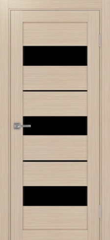 Полотно Турин  526 дуб белёный Размер 700х2000мм Покрытие Экошпон Стекло Черное