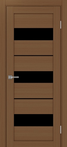 Полотно Турин  526 орех Размер 600х2000мм Покрытие Экошпон Стекло Черное