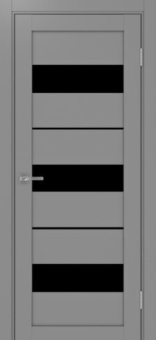 Полотно Турин  526 серый Размер 700х2000мм Покрытие Экошпон Стекло Черное