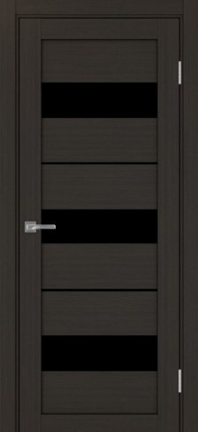 Полотно Турин  526 венге Размер 600х2000мм Покрытие Экошпон Стекло Черное