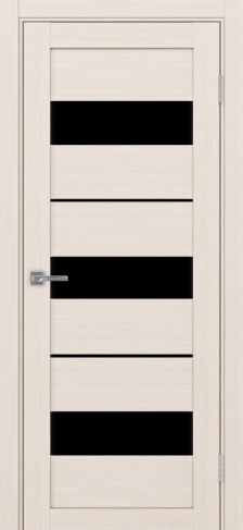 Полотно Турин  526 ясень перламутровый Размер 800х2000мм Покрытие Экошпон Стекло Черное