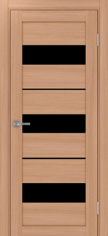 Полотно Турин  526 ясень тёмный Размер 700х2000мм Покрытие Экошпон Стекло Черное