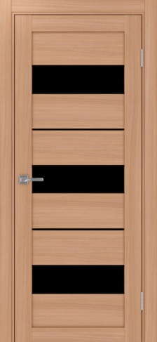 Полотно Турин  526АПП SB лакобель чёрный ясень тёмный Цвет Ясень тёмный Размер 600х2000мм Покрытие Экошпон Стекло Черное