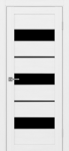 Полотно Турин  526АПП лакобель чёрный белый лёд Цвет Белый лёд Размер 700х2000мм Покрытие Экошпон Стекло Черное