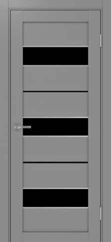 Полотно Турин  526АПП лакобель чёрный серый Цвет Серый Размер 600х2000мм Покрытие Экошпон Стекло Черное