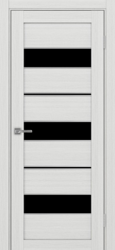 Полотно Турин  526АПП лакобель чёрный ясень серебристый Цвет Ясень серебристый Размер 600х2000мм Покрытие Экошпон Стекло Черное