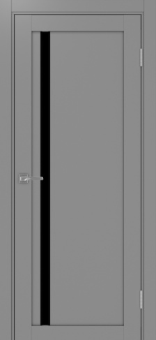 Полотно Турин  527АПС SB серый Цвет Серый Размер 600х2000мм Покрытие Экошпон Стекло Черное