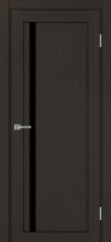 Полотно Турин  527АПС SB венге Цвет Венге Размер 600х2000мм Покрытие Экошпон Стекло Черное