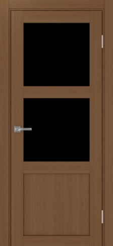 Полотно Турин  530.221 орех Цвет Орех Размер 700х2000мм Покрытие Экошпон Стекло Черное