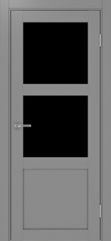 Полотно Турин  530.221 серый Цвет Серый Размер 700х2000мм Покрытие Экошпон Стекло Черное