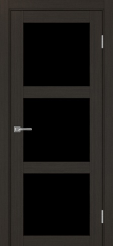 Полотно Турин  530.222 венге Цвет Венге Размер 800х2000мм Покрытие Экошпон Стекло Черное