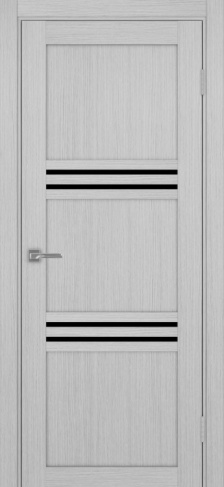 Полотно Турин 553 дуб серый Цвет Дуб серый Размер 800х2000мм Покрытие Экошпон Стекло Черное