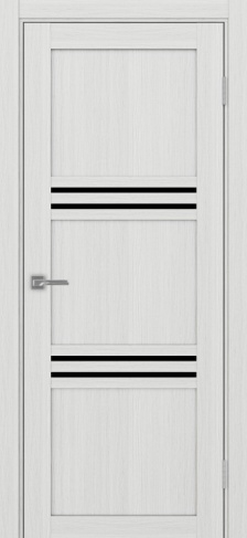 Полотно Турин 553 ясень серебристый Цвет Ясень серебристый Размер 700х2000мм Покрытие Экошпон Стекло Черное