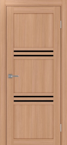 Полотно Турин 553 ясень тёмный Цвет Ясень тёмный Размер 800х2000мм Покрытие Экошпон Стекло Черное