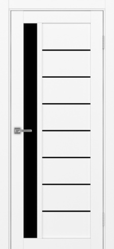 Полотно Турин 554 белый снежный Цвет Белый снежный Размер 800х2000мм Покрытие Экошпон Стекло Черное