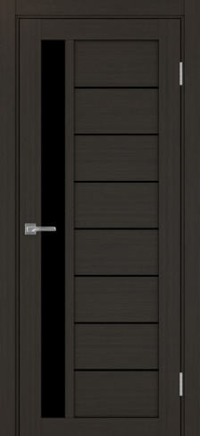 Полотно Турин 554 венге Цвет Венге Размер 700х2000мм Покрытие Экошпон Стекло Черное