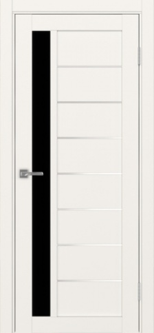 Полотно Турин 554АПП SC Цвет Бежевый Размер 800х2000мм Покрытие Экошпон Стекло Черное