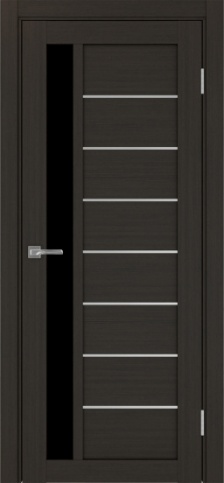 Полотно Турин 554АПП SC Цвет Венге Размер 700х2000мм Покрытие Экошпон Стекло Черное