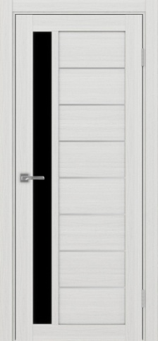 Полотно Турин 554АПП SC Цвет Ясень серебристый Размер 700х2000мм Покрытие Экошпон Стекло Черное