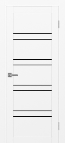 Полотно Турин 560 белый снежный Цвет Белый снежный Размер 800х2000мм Покрытие Экошпон Стекло Черное