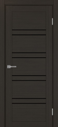 Полотно Турин 560 венге Цвет Венге Размер 800х2000мм Покрытие Экошпон Стекло Черное