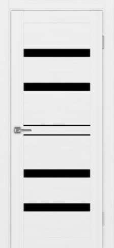 Полотно Турин 561 белый лёд Цвет Белый лёд Размер 800х2000мм Покрытие Экошпон Стекло Черное