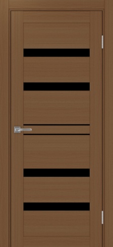 Полотно Турин 561 орех Цвет Орех Размер 700х2000мм Покрытие Экошпон Стекло Черное