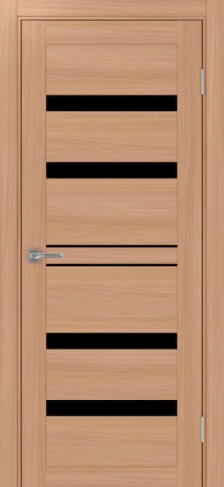 Полотно Турин 561 ясень тёмный Цвет Ясень тёмный Размер 800х2000мм Покрытие Экошпон Стекло Черное